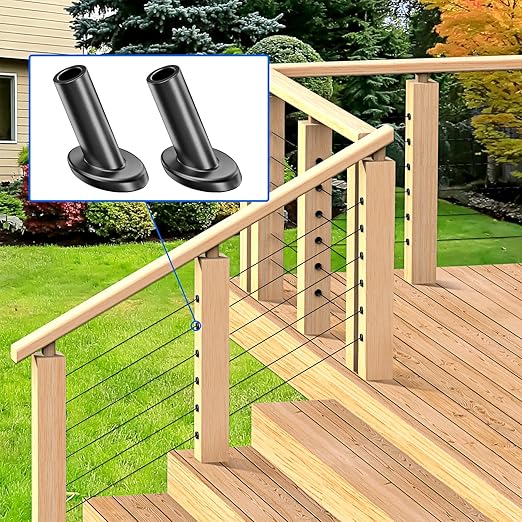 BLIKA 20 Pack 25 30 35 Degree Black Cable Railing Angle Beveled Protector - Image 7