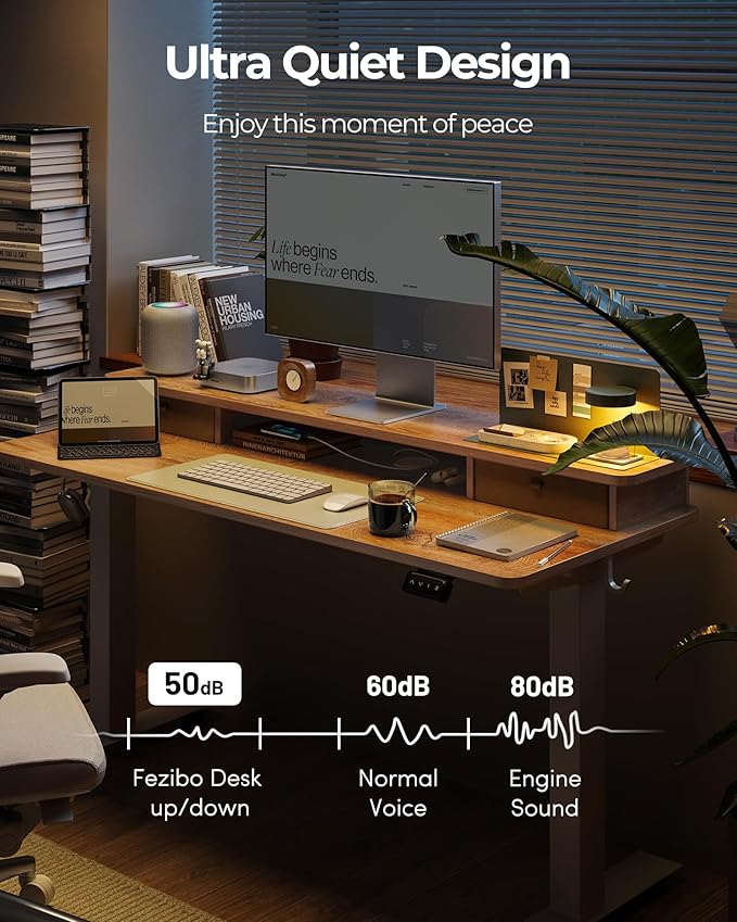 FEZIBO 48 x 24 Inch Height Adjustable Electric Standing Desk - Image 9