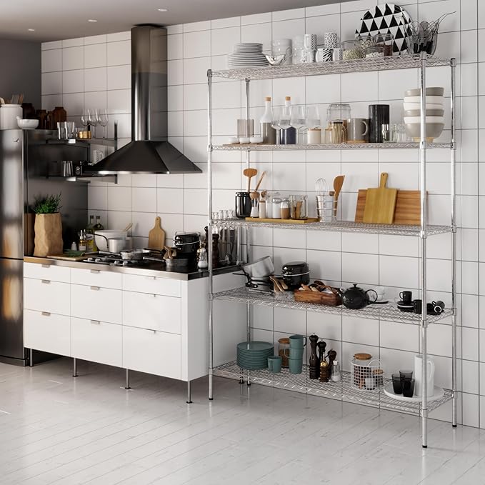 Regal Altair 18" Deep x 60" Wide x 86" Height Wire Shelving Kit | 5-Tier | NSF - Image 8