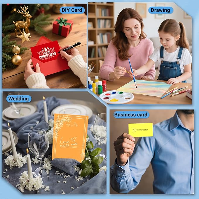 Cardstock 8.5 x 11, 10 Colors Colored Printer Paper 75 lb/200 gsm, 40 Sheets - Image 7