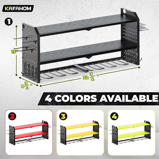 KAFAHOM Power Tool Organizer,Large 8 Drill Holder Wall Mount - Image 6