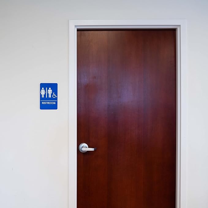 USA Made - Men's and Women's Restroom Signs ADA-Compliant Bathroom Door Signs - Image 6