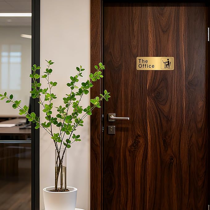 The Office Sign for Home and Business Door,Self-Adhesive Waterproof and - Image 6