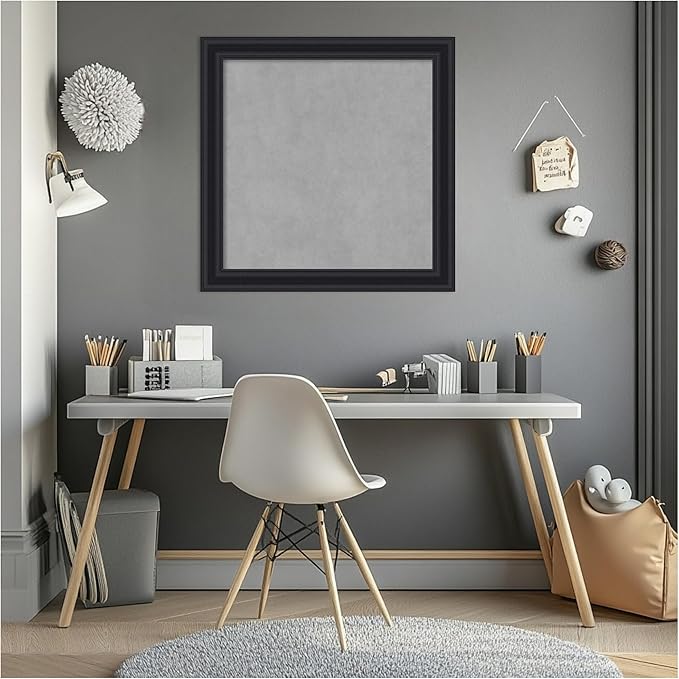 Amanti Art Black Framed Magnetic Board 24x24 Medium Vision Board - Image 7