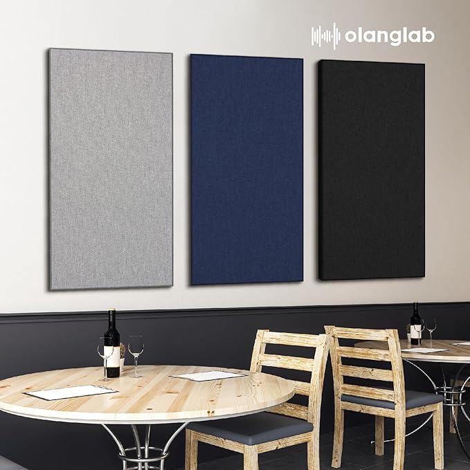 Olanglab Sound Absorbing Acoustic Wall Panels 2 Pack, Large Fabric Wrapped - Image 9
