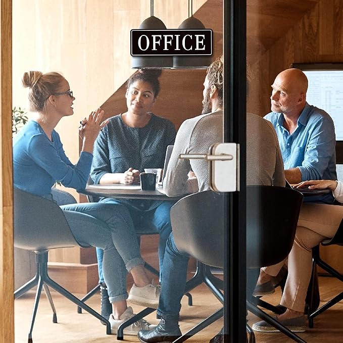 The Office Door Sign for Home and Business,Self-Adhesive Waterproof and - Image 7