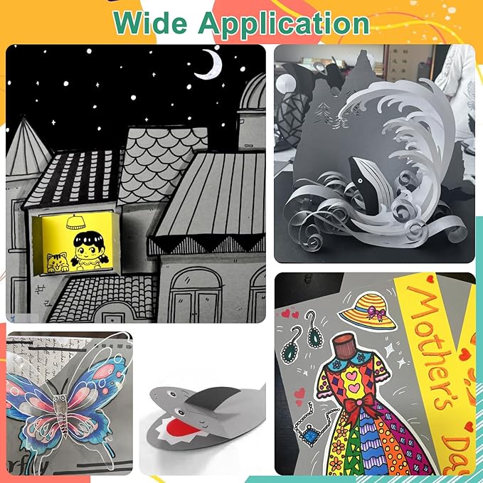 OcePor 100 Sheets Grey Cardstock Paper, Colored Printer Paper 8.5 x 11 - Image 7