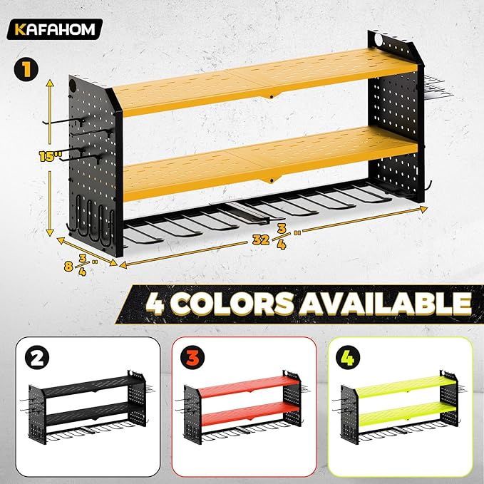 KAFAHOM Power Tool Organizer,Large 8 Drill Holder Wall Mount ,Heavy Duty Metal - Image 6