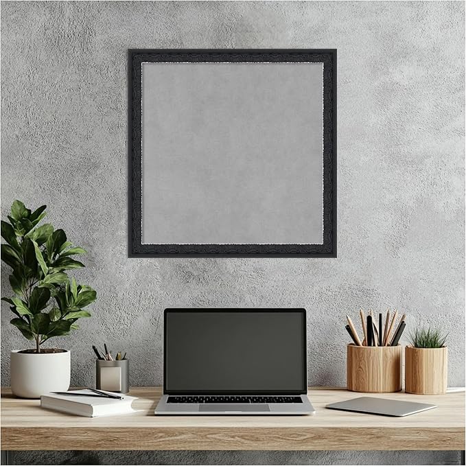 Amanti Art Black Framed Magnetic Board 18x18 Small Vision Board - Image 6