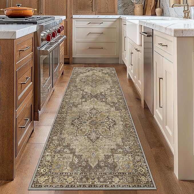 GENIMO 2x7 Runner Rugs for Hallway, Machine Washable Non Slip Vintage Rugs - Image 8