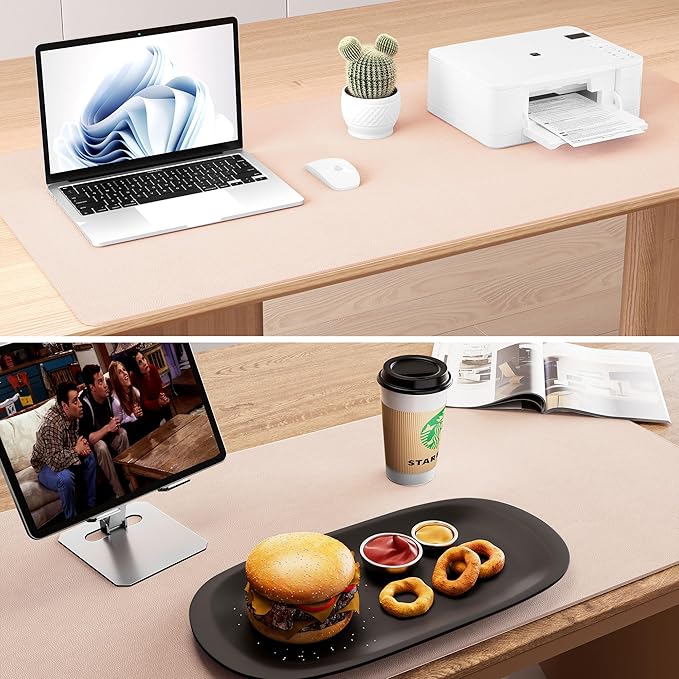 Aothia Double-Sided Desk Pad – 37.8"x17" Leather Desk Mat - Image 7