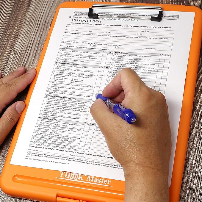 Think2Master Orange Plastic Storage Clipboard. | 25% Heavier & 25% Sturdier| - Image 6