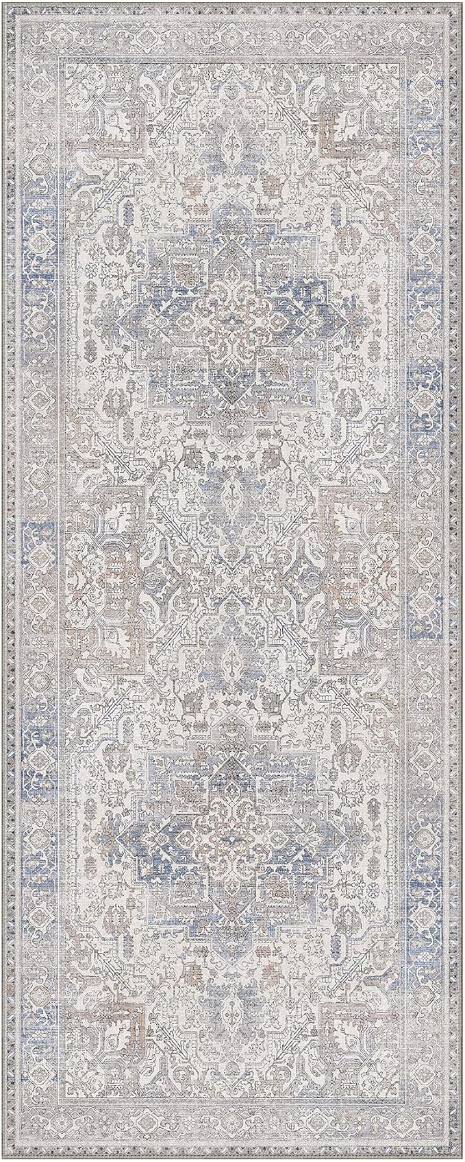GENIMO 2'6"x10 Runner Rugs for Hallway, Machine Washable Non Slip Vintage Retro - Image 7