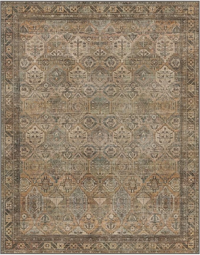 GENIMO 3x5 Area Rugs for Living Room, Machine Washable Non Slip Vintage Rugs - Image 8