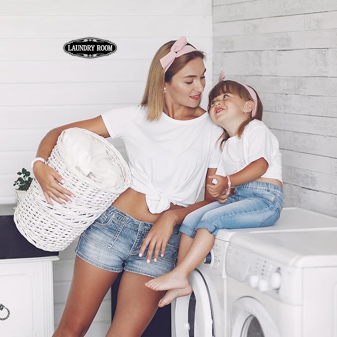 Laundry Room Door Sign for Business and Home,Self-adhesive Waterproof Cute - Image 7