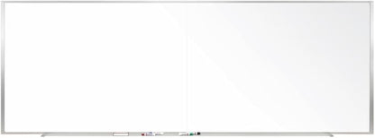 Ghent 4 x 12 Porcelain Magnetic Whiteboard, Aluminum Frame, 1 Marker, 1 Eraser by Ghent