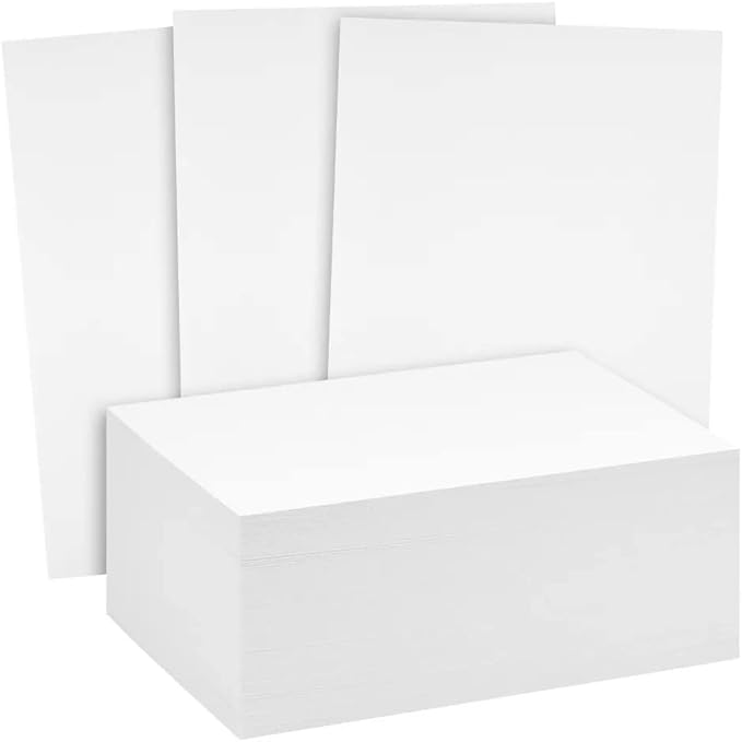 Reskid 100 Pack of Thick Heavyweight Index Cards on 80lb Card Stock by Unknown