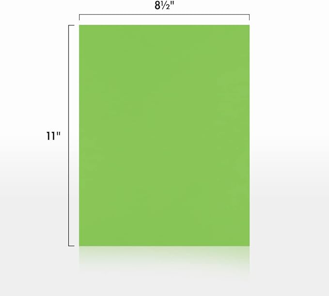 LUXPaper 8.5" x 11" Paper | Letter Size | Limelight Green | 80lb. Text | 50 Qty - Image 2