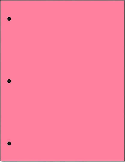 Copy And Printing Color Paper, 20 Lb. 3 Hole Punch 500 Sheets Per Ream. by Limited+Papers