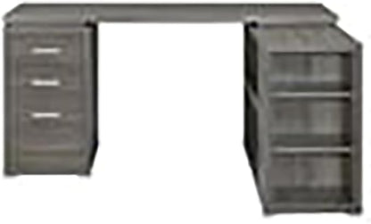 Pemberly Row L Shape Corner Storage Desk in Weathered Gray, Letter/Legal File - Image 3