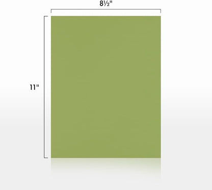 LUXPaper 8.5" x 11" Paper | Letter Size | Avocado Green | 70lb. Text | 250 Qty - Image 2