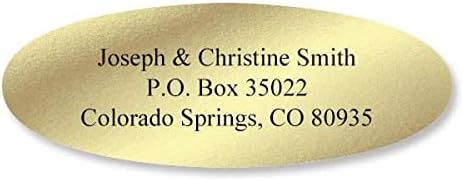 Colorful Images Gold Foil Oval Return Address Mailing Labels, Personalized by ColorfulImages