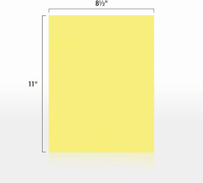 LUXPaper 8.5" x 11" Paper | Letter Size | Pastel Canary Yellow | 60lb. Text | - Image 2
