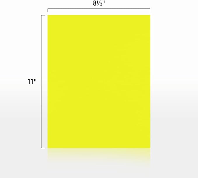 LUXPaper 8.5" x 11" Paper | Letter Size | Citrus Yellow | 80lb. Text | 50 Qty - Image 2