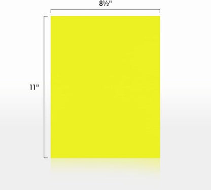 LUXPaper 8.5" x 11" Paper | Letter Size | Citrus Yellow | 80lb. Text | 50 Qty - Image 2