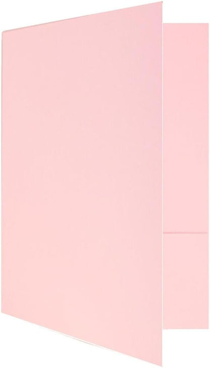 LUXPaper 9" x 12" Presentation Folders | Two Pocket | Candy Pink | 100lb. Cover - Image 4