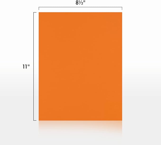 LUXPaper 8.5" x 11" Paper | Letter Size | Mandarin Orange | 80lb. Text | 500 Qty - Image 2