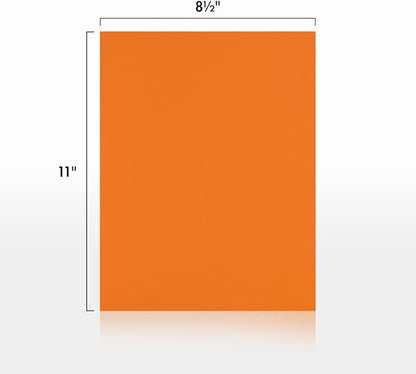 LUXPaper 8.5" x 11" Paper | Letter Size | Mandarin Orange | 80lb. Text | 500 Qty - Image 2