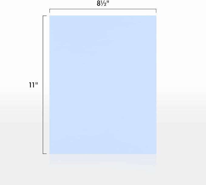 LUXPaper 8.5" x 11" Paper | Letter Size | Baby Blue | 80lb. Text | 50 Qty - Image 2