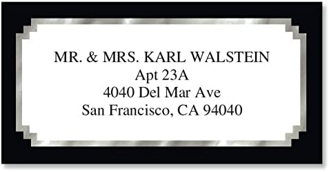 Colorful Images Black and Silver Foil Return Address Mailing Labels, by ColorfulImages