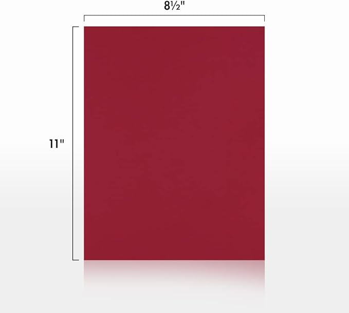 LUXPaper 8.5" x 11" Paper | Letter Size | Garnet Red | 80lb. Text | 50 Qty - Image 2