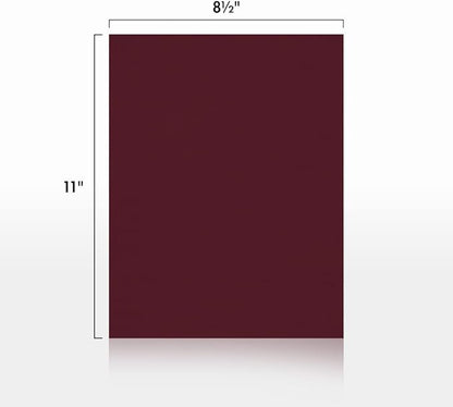 LUXPaper 8.5" x 11" Cardstock | Letter Size | Burgundy Linen | 100lb. Cover | - Image 2