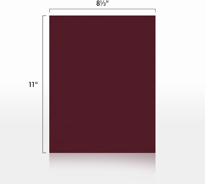 LUXPaper 8.5" x 11" Cardstock | Letter Size | Burgundy Linen | 100lb. Cover | 1 - Image 2