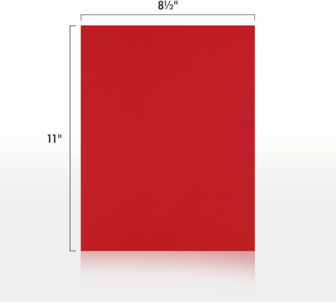 LUXPaper 8.5" x 11" Paper | Letter Size | Ruby Red | 80lb. Text | 50 Qty - Image 2