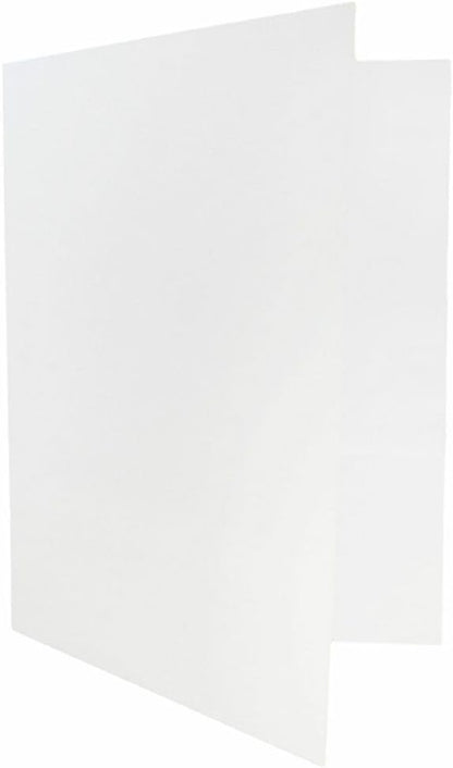 LUXPaper 9" x 12" Presentation Folders | Two Pocket | White Linen | 100lb. - Image 3