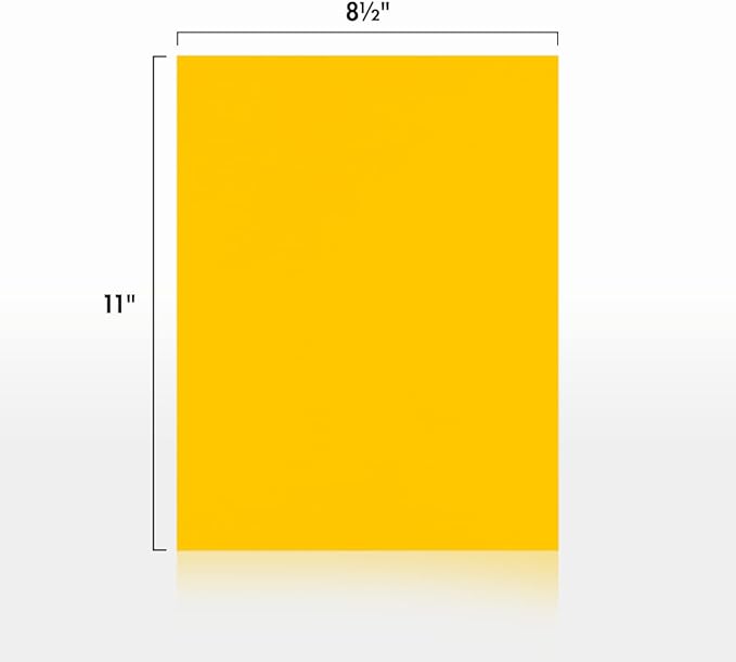 LUXPaper 8.5" x 11" Paper | Letter Size | Sunflower Yellow | 80lb. Text | 1 - Image 2