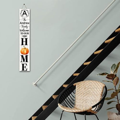 SRongmao Welcome To Our Home Porch Sign Personalized Welcome Sign - Image 5