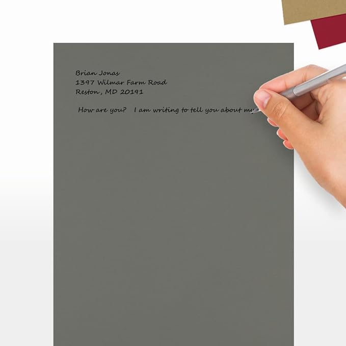LUXPaper 8.5" x 11" Paper | Letter Size | Smoke Gray | 80lb. Text | 1, 000 Qty - Image 5