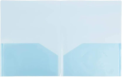 JAM PAPER Plastic Light Weight Flexible Two Pocket Presentation Folders by JAMPaper