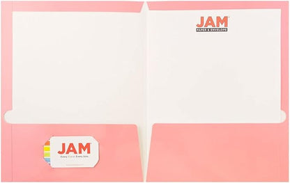 JAM PAPER Laminated Two Pocket Glossy School Folders - Image 2