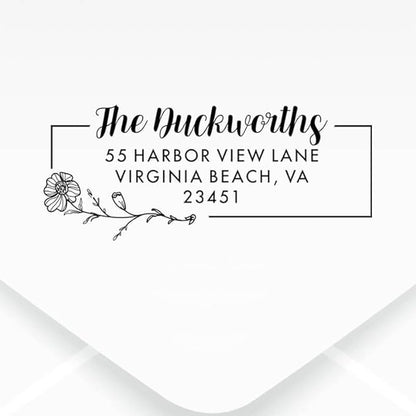 Custom Floral Address Stamp | Choose from 12 Designs | Multiple Ink Color - Image 2