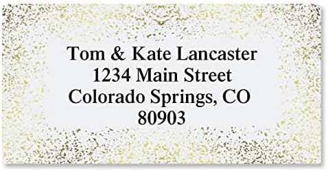 Colorful Images Gold Speckled Foil Metallic Return Address Mailing Labels by ColorfulImages