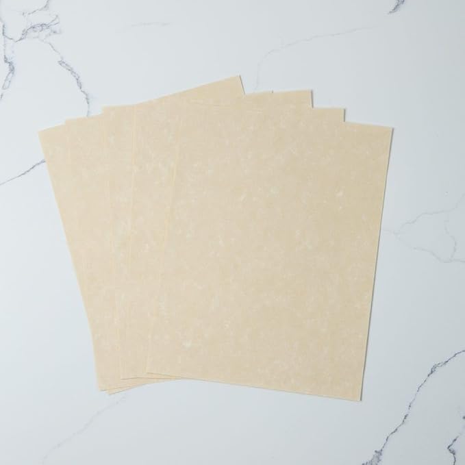 LUXPaper 8.5" x 11" Paper | Letter Size | Cream Parchment | 60lb. Text | 50 Qty - Image 3