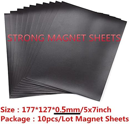 Briartw 10 Sheets Rubber Soft Magnet Sheet - Image 2