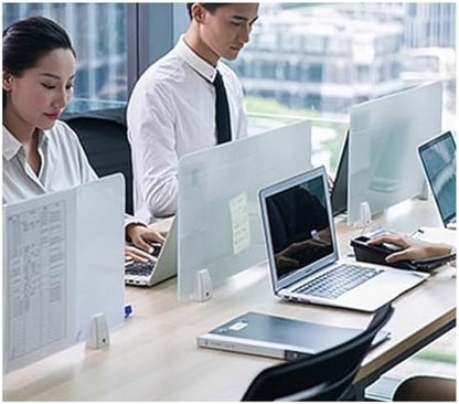 Acrylic Frosted Desk Divider Screen, Portable Privacy Panel - Image 2