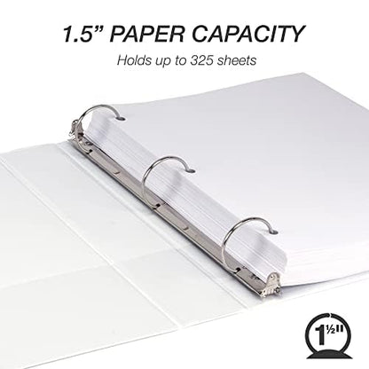 Samsill 1.5 Inch 3 Ring Binders, Made in USA, Economy Round Ring, 325 Sheet - Image 3
